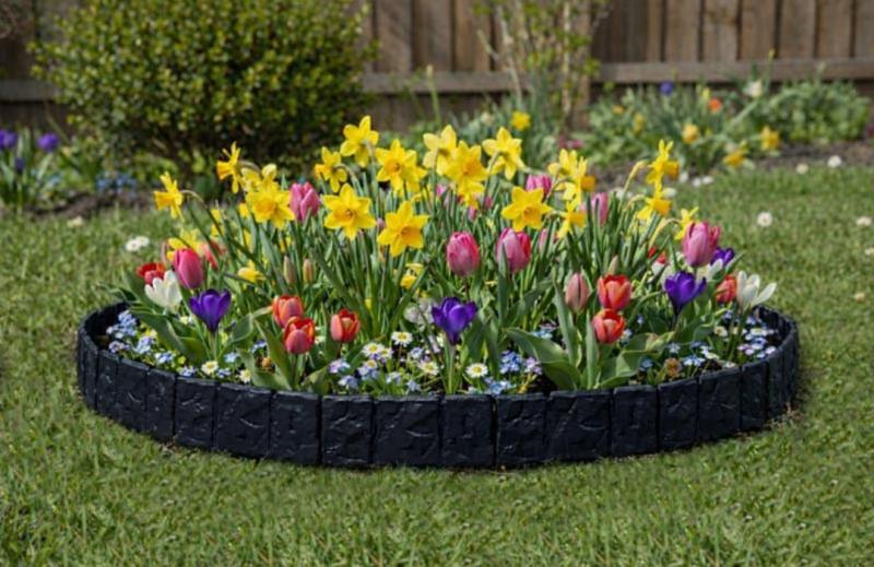 Palisada ogrodowa wysoka obrzeże border czarny 2,4m płotek GeoBorder